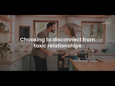 Choosing to disconnect from toxic relationships.