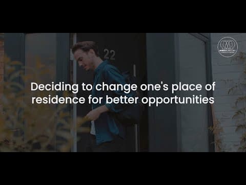 Deciding to change one's place of residence for better opportunities.