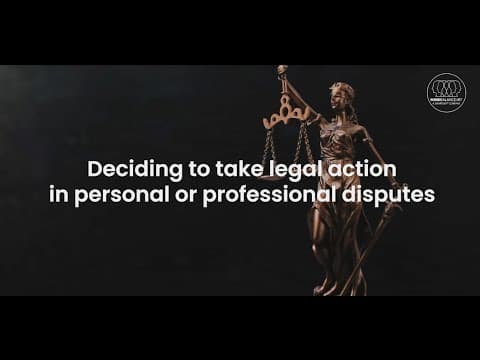 Deciding to take legal action in personal or profession