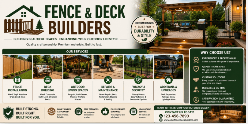 Best Fence & Deck Builders: How to Choose the Right Outdoor Construction Company