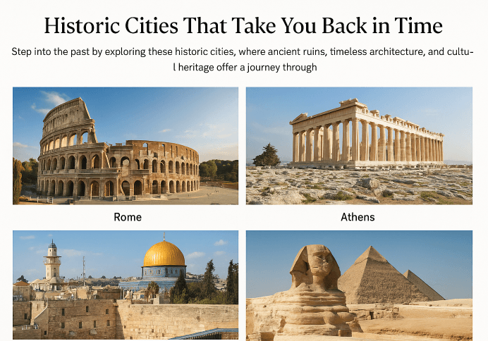 Historic Cities That Take You Back in Time