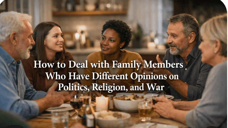 How to Deal with Family Members Who Have Different Opinions on Politics, Religion, and War