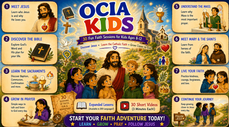 Introduction to Catholicism - 30 OCIA (Kid's Version) Video Classes to Grow in Faith