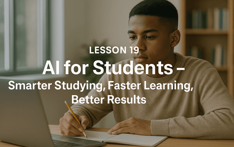 Lesson 19: AI for Students - Smarter Studying, Faster Learning, Better Results
