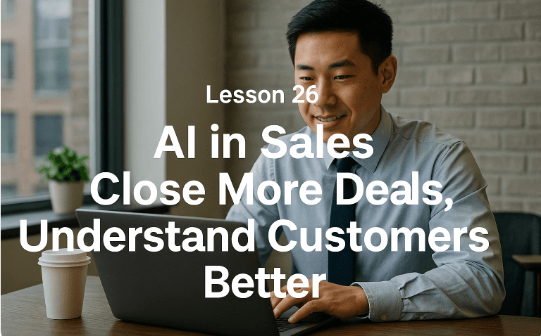Lesson 26: AI in Sales - Close More Deals, Understand Customers Better