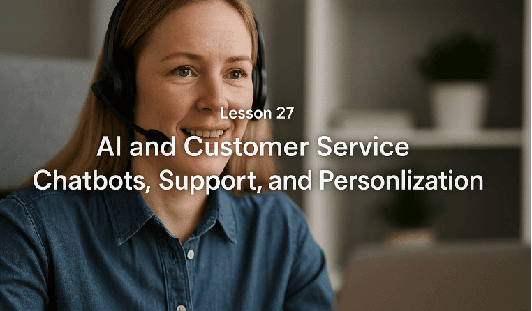 Lesson 27: AI and Customer Service - Chatbots, Support, and Personalization