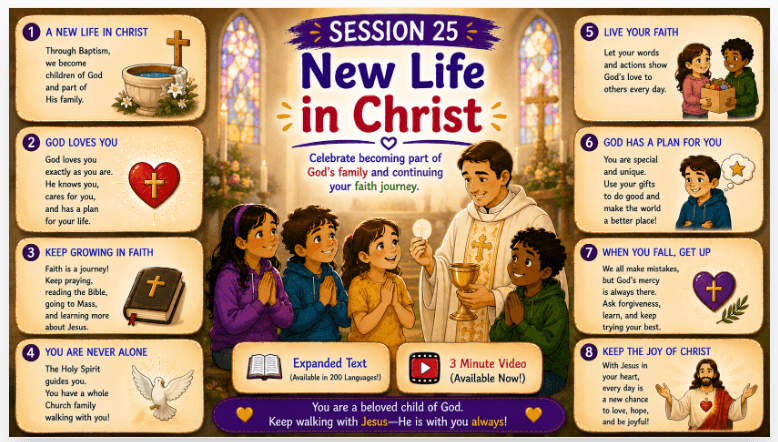 OCIA Kids Version Session 25: Easter Vigil Reflections – Sharing Sacramental Experiences