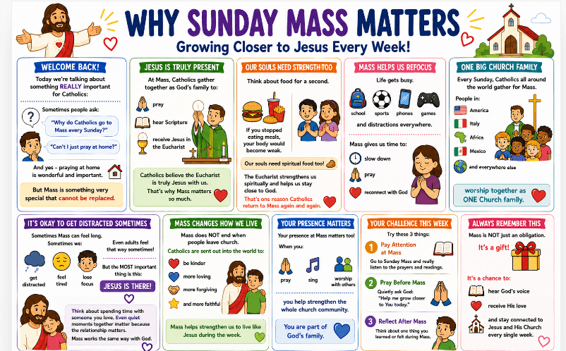 OCIA Kids Version Session 26: Living the Mass – Why Sunday Mass is Essential