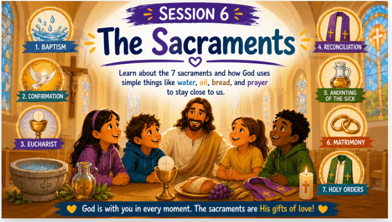 OCIA Kids Version Session 6: The Sacraments Overview – Signs of Grace, Instituted by Christ