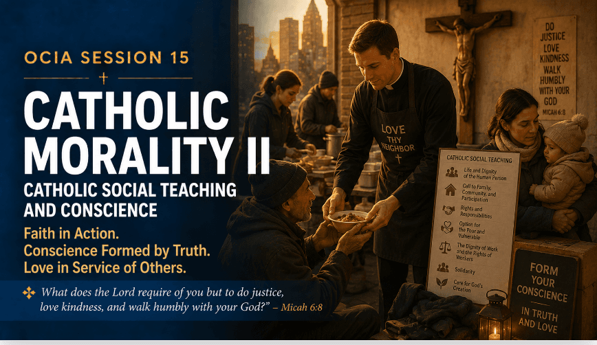 OCIA Session 15: Catholic Morality II – Catholic Social Teaching and Conscience