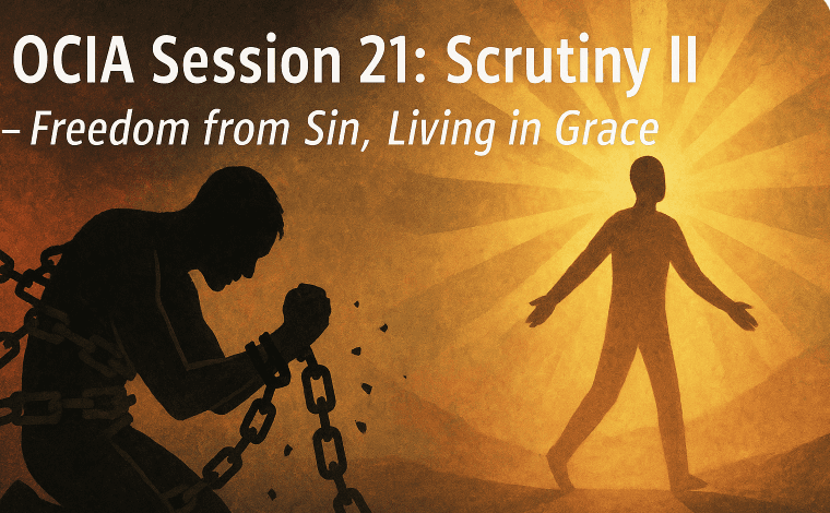 OCIA Session 21: Scrutiny II – Freedom from Sin, Living in Grace