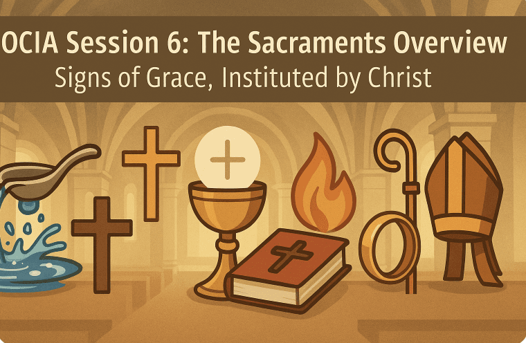 OCIA Session 6: The Sacraments Overview – Signs of Grace, Instituted by Christ