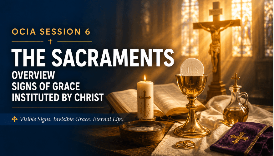 OCIA Session 6: The Sacraments Overview – Signs of Grace, Instituted by Christ