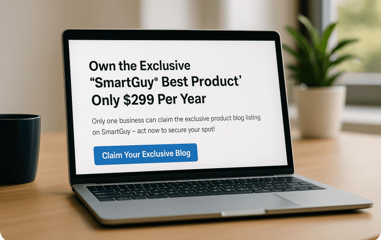 Own the Exclusive “SmartGuy® Best Product” Position in Your City – Only $299 Per Year
