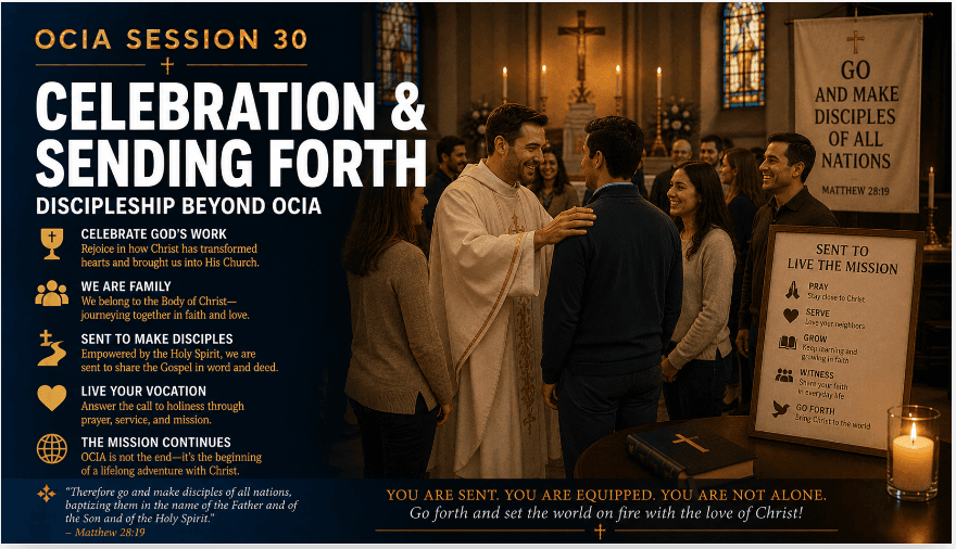 Session 30: Celebration & Sending Forth – Discipleship Beyond OCIA