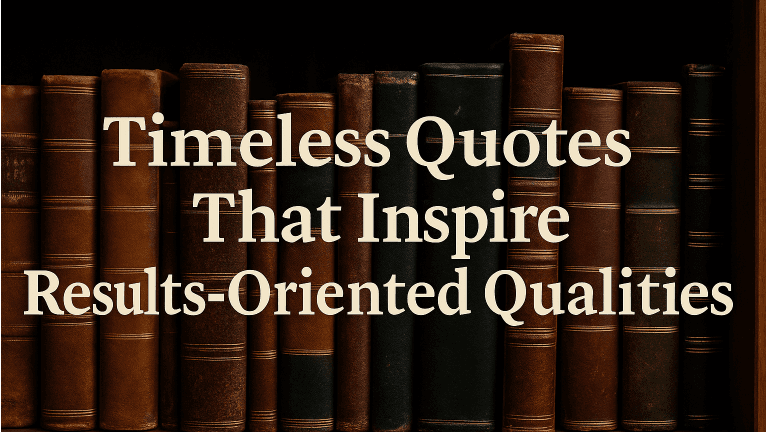 Timeless Quotes That Inspire Results-Oriented Qualities