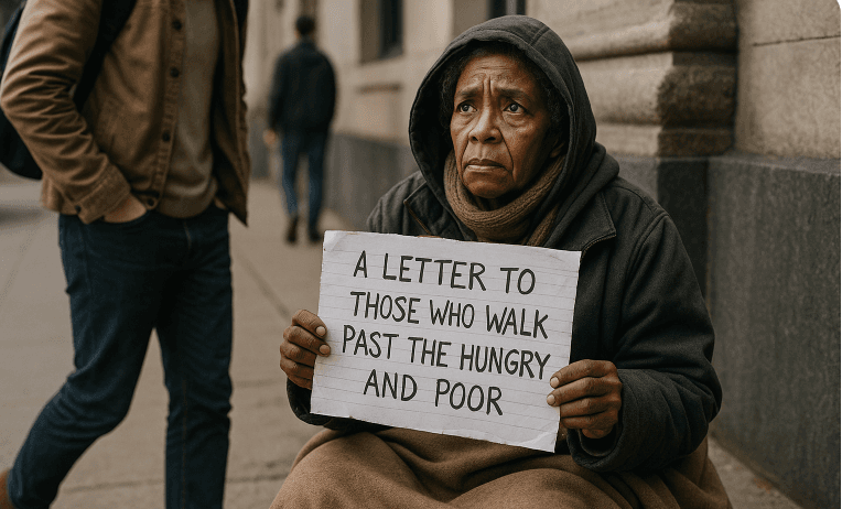 To Those Who Walk Past the Hungry and Poor